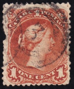 Canada Scott 22 (1868) Used F, CV $160.00 C