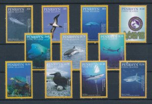 [113756] Penrhyn Cook Islands 2016 Marine life Fish birds sharks  MNH