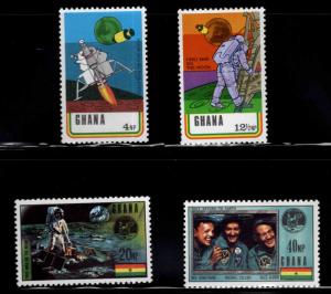 GHANA, Scott 386-389 MH* Lunar Landing set