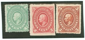 Mexico #165-167 Unused Single