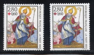 France B655, B655a MNH 1993 Red Cross Set