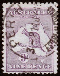 Australia Scott 9, Purple (1913) Used F-VF, CV $37.50 M