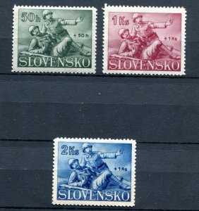 SLOVAKIA WW2 GERMAN PUPPET STATE 1941 B2-B4 RED CROSS PERFECT MNH