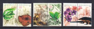 INDONESIA - 2002 FLORA & FAUNA / ANIMALS & PLANTS - 6V - MINT NH