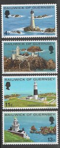 GUERNSEY 1976 LIGHTHOUSES Set Sc 131-134 MNH