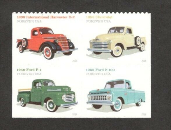 5101-04 Pickup Trucks US Postage Block Of 4 Mint/nh FREE SHIPPING