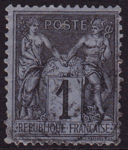 France - 1877 - Scott #86 - used - Peace and Commerce - 2 shades