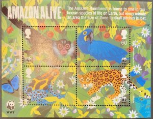 GREAT BRITAIN MINIATURE SHEET 2011 WORLD WILDLIFE FUND SGMS3172  MNH