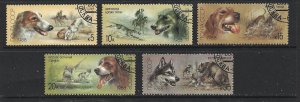 RUSSIA - 1988 HUNTING DOGS - SCOTT 5667 TO 5671 - USED