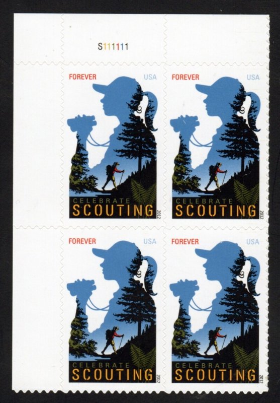 SC# 4691 - (45c) - Girl Scouts of Amer. - Centenary - MNH plate Block of 4