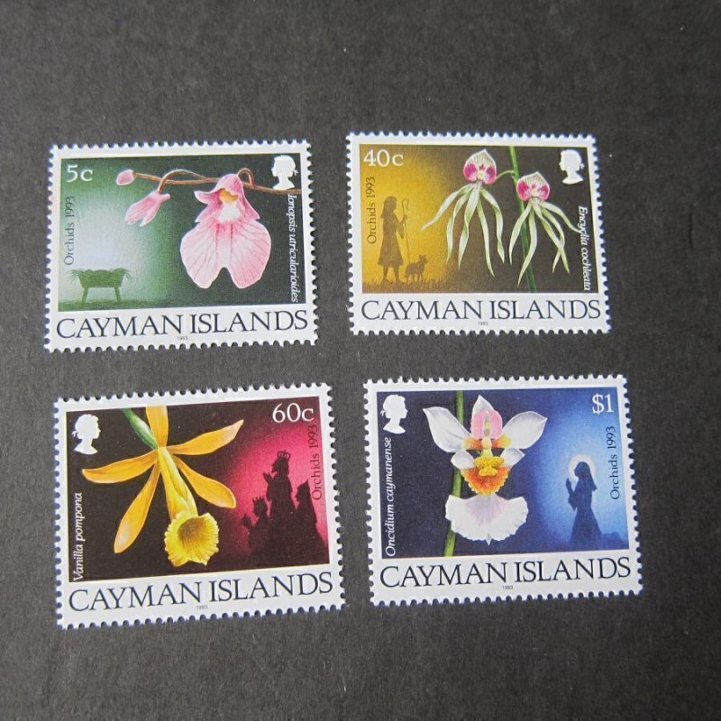 Cayman Islands 1993 Sc 672-675 flower set of 4 MNH