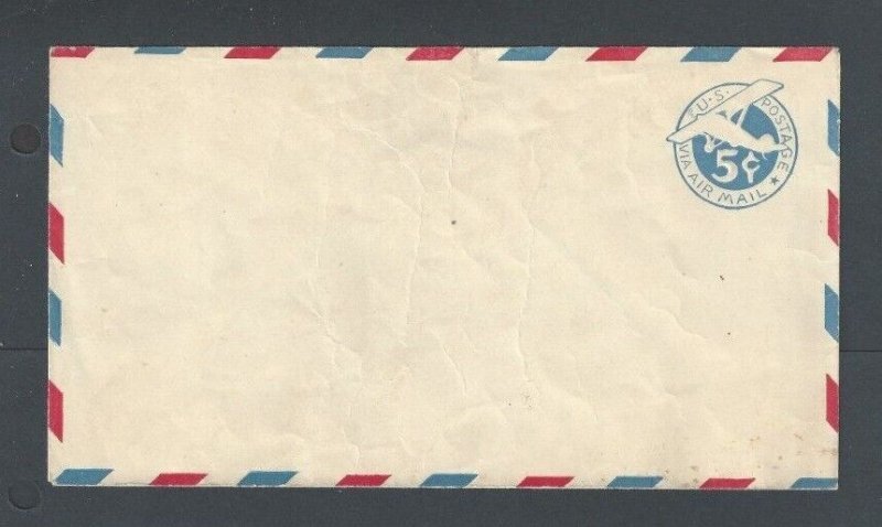 UC1 5c Blue Airmail Mint Entire Border 2 Wmk 36 Size 13 For Puerto Rico US---