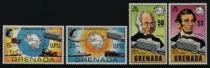 Grenada 383-6 MNH UPU , Train, Aircraft, Ship, Rowalnd Hill, Abraham Lincoln