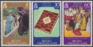 British Virgin Islands  SC# 317 - 319   MNH   QE II Silver Jubilee    see det...