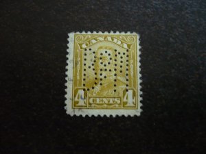 Stamps - Canada - Scott# 152 Perfin - Used Part Set of 1 Stamp