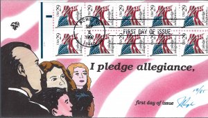 Pugh Designed/Painted Rare Pledge Allegiance FDC...12 of 85 created!!