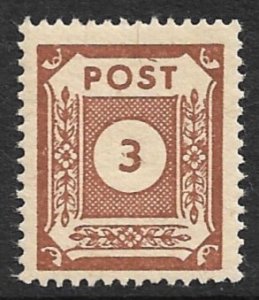 GERMANY SOVIET OCCUPATION East Saxony 1945-46 3pf Brown Sc 15N16 MH