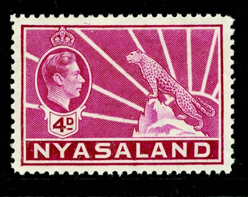 NYASALAND PROTECTORATE SG135, 4d bright magenta, LH MINT.