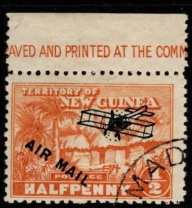 NEW GUINEA SG137 1931 ½d ORANGE FINE USED