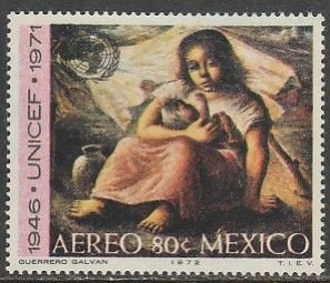 MEXICO C408, 25th Anniv UNICEF painting by Guerrero. MINT, NH. VF.