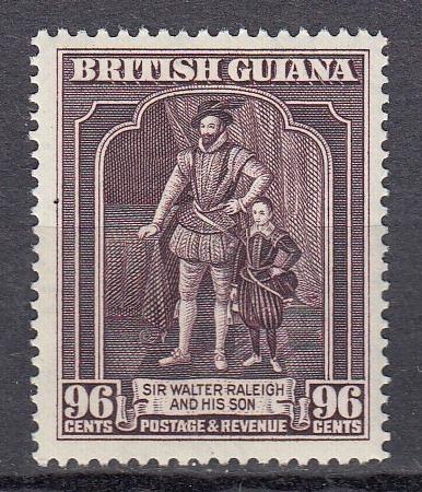 British Guiana - 1934 Sir W.Raleigh 96c Sc# 221 - MLH (1951)