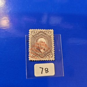 Scott #78 Used , good centering and color with a red cancel ,  Nice stamp!