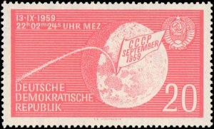 Germany DDR #454, Complete Set, 1959, Space, Never Hinged