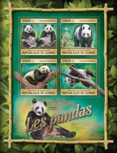 GUINEA 2016 SHEET PANDA BEARS WILDLIFE