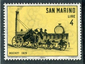 San Marino 1964 RAILWAY Rocket 1829 Stamp Perforated Mint (NH)