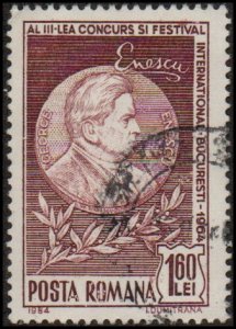 Romania 1675 - Cto - 1.60L Enescu Festival Medal (1964) (cv $0.55)