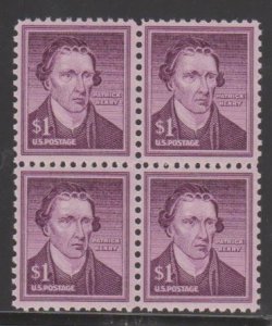 U.S. Scott #1052 Patrick Henry $1 Stamps - Mint NH Block of 4 Stamps