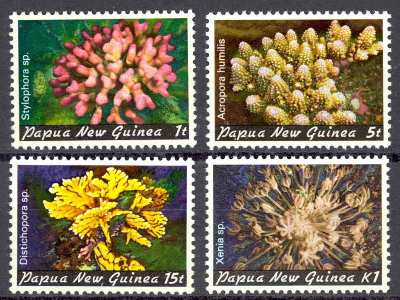 Papua New Guinea Sc# 566-569 MH 1982 Corals