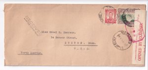 Salisbury, Southern Rhodesia to Boston, Ma 1944 Rhodesian Censor (C5010)