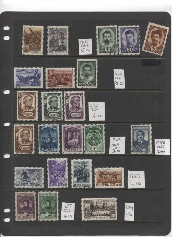 STAMP STATION PERTH -Russia #23 stamps - Mainly Sets CTO Unchecked