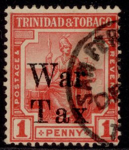 TRINIDAD & TOBAGO GV SG189, 1d scarlet, USED. Cat £25. TAX SPACED 