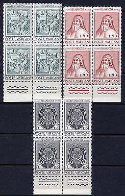 VATICAN Sc#528-30 Blk 4 1972 Cardinal Bessarian MNH