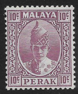 MALAYA PERAK SG112 1938 10c DULL PURPLE MTD MINT