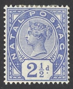 Natal Sc# 78 MH 1891 2½p Queen Victoria