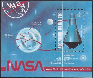 1987 Ascension Frienship 7 capsule MNH S.G. n. MS 432