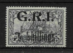 SAMOA SG113 1914 3/= ON 3m VIOLET-BLACK USED