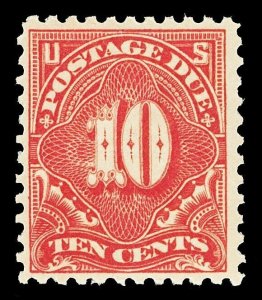 Scott J65 1917 10c Postage Due Perforated 11 Issue Mint F-VF OG NH Cat $65