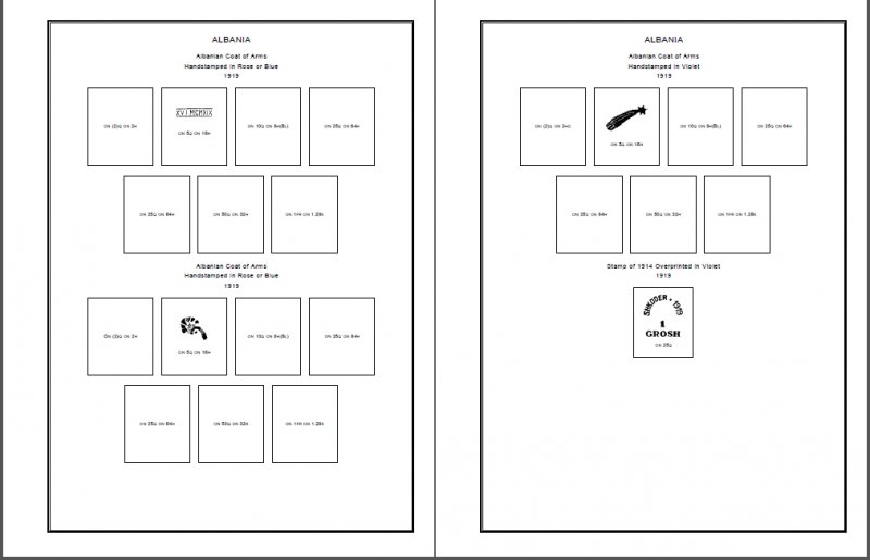 ALBANIA STAMP ALBUM PAGES 1913-2010 (391 PDF digital pages)