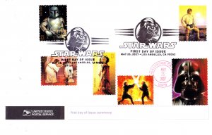 USPS FDC Ceremony Program #4143a,d,e,f,h,j,o Star Wars 4 Cancels 2007
