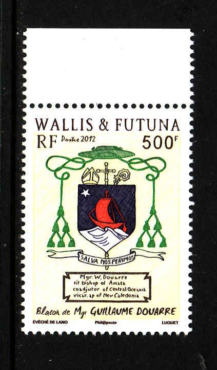 Wallis & Futuna-Sc#715-unused NH set-Arms of Bishop Guillaume Douarre-2012-