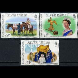 FALKLAND IS. 1977 - Scott# 254-6 QEII Reign Set of 3 NH