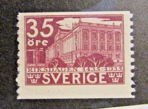 SWEDEN SVERIGE Scott #246 * MH, 35 ore architecture postage stamp