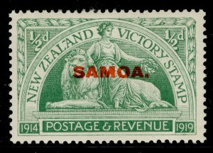 SAMOA GV SG143, ½d green VICTORY, M MINT.