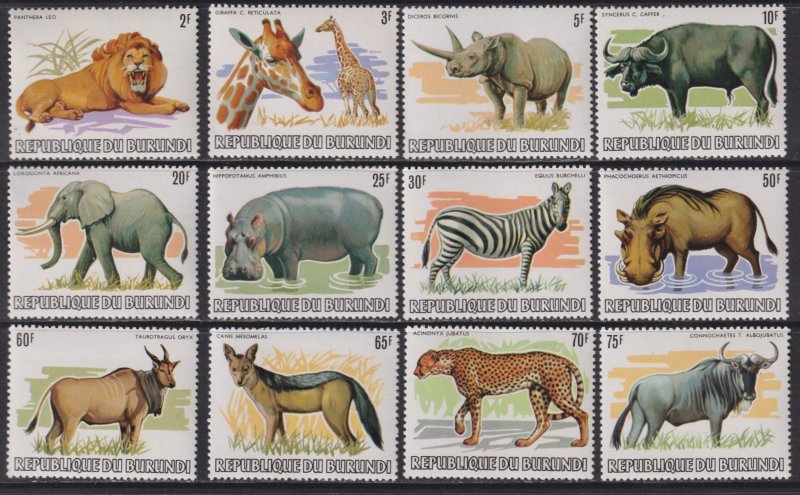 Sc# 589// 600 (No 601) 1983 Burundi Wild Animals of Africa MNH CV $188.00 Stk #2