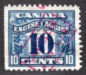 FX42, van Dam, Canada, Excise,  10c, J.W. Ltd, Playing Card Precancel