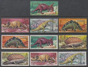 Fujeira MI 252-261 Dinosaurs MNH VF